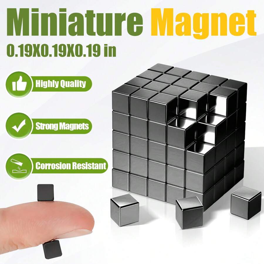 1 peça Ímã de Neodímio Quadrado de 24,5x24,5x24,5mm, Ímãs Super Poderosos Permanentes de Terra Rara para Casa, Escritório e Projetos Científicos.