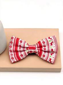 1 chiếc nơ đeo cổ hình người đàn ông bánh gừng, ông già Noel, cây thông Noel, quả bóng Giáng sinh, bông tuyết Giáng sinh dành cho nam - Nhiều màu - Xem 14