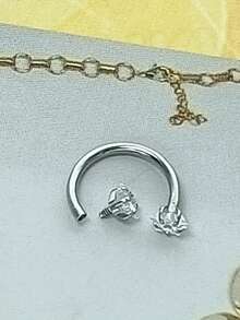 1 Stück Nasenring aus Edelstahl mit Strass Stern, unisex minimalistischer Nasenpiercing Schmuck, Titan Körperschmuck für Partys, Geschenk für Freunde