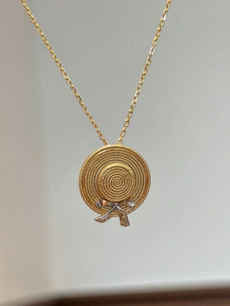 1 buc colier cu pandantiv 3D vintage luxos francez, design minimalist de nișă, colier choker delicat și versatil la modă, potrivit pentru femei de zi cu zi, festival, petrecere, cadou pentru prietenă, cea mai bună prietenă