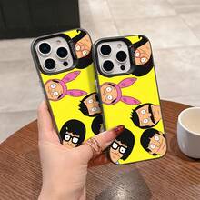 Funda trasera mate a prueba de golpes para iPhone 16, 15, 14, 13, 12, 11 Pro Max, X, XR, XS Max, 8, 7 Plus - Diseño de hamburguesa B-Bobs - Mezcla de colores - Ver 3