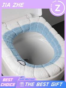 Coussin de siège de toilette épais pour l'hiver, anneau de toilette universel pour toutes les saisons, couvercle de toilette avec poignée, coussin de toilette chaud en peluche. Tapis de toilette chaud pour l'hiver, matériau de haute qualité, propre et hygiénique, agréable à la peau et confortable, convient à divers types de toilettes, lavable et réutilisable, pratique