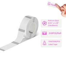 多尺寸 12x40/14x30/15x50mm 热敏标签贴纸 透明/全息/彩色纸 防水防油 兼容 Phomemo D30/Q30/Marklife P12 适用于厨房/办公室/仓库/运输/礼品整理 - 彩色 - 查看 14