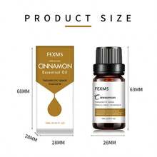 Aceite corporal de canela 10 ml - Apto para el cuerpo, el rostro, el cabello y las uñas, adecuado para todo tipo de pieles. - Marrón - Ver 3