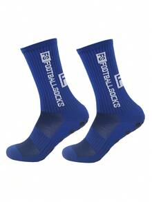 1Pair/ Men's Soccer Socks Anti Slip Non-Slip Grip Pads For Football Basketball Sports Grip Soccer Socks