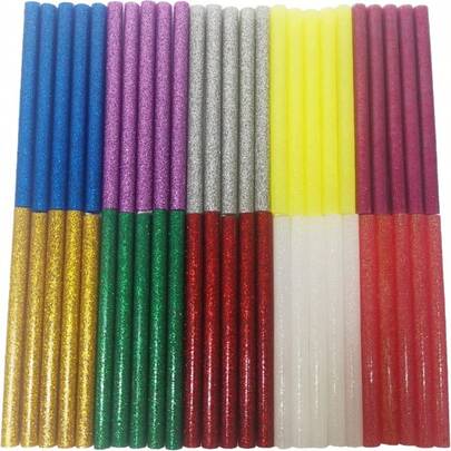 50PCS 7*100 Mm Hot Glue Sticks Multicoloured Hot Glue Sticks For Hot Glue Gun