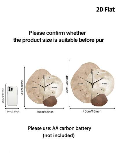 1pc 12inch/16inch Abstract Art Creative ation Of Planets Wand Clock, Super Quiet Quartz Movement, No Ticking Sound, Room ation, Home Living Bedroom Classroom Kitchen Office view 7