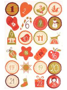 1pc (3.9in-5.9in)/ 1pc A4 (7.8in-12.2in) Christmas Advent Calendar Number Stickers,1-24 Christmas Countdown Calendar Stickers,Christmas 1-24 Number Stickers,Xmas Countdown Calendar Stickers DIY,Christmas Countdown Office & School Supplies Party Gift Seal Sticker,Scrapbook Supplies,Halloween Decor,Teacher Accessories,School Supplies