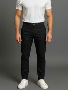 Men's Premium Slim Sport Twill Pants - Black - View 1
