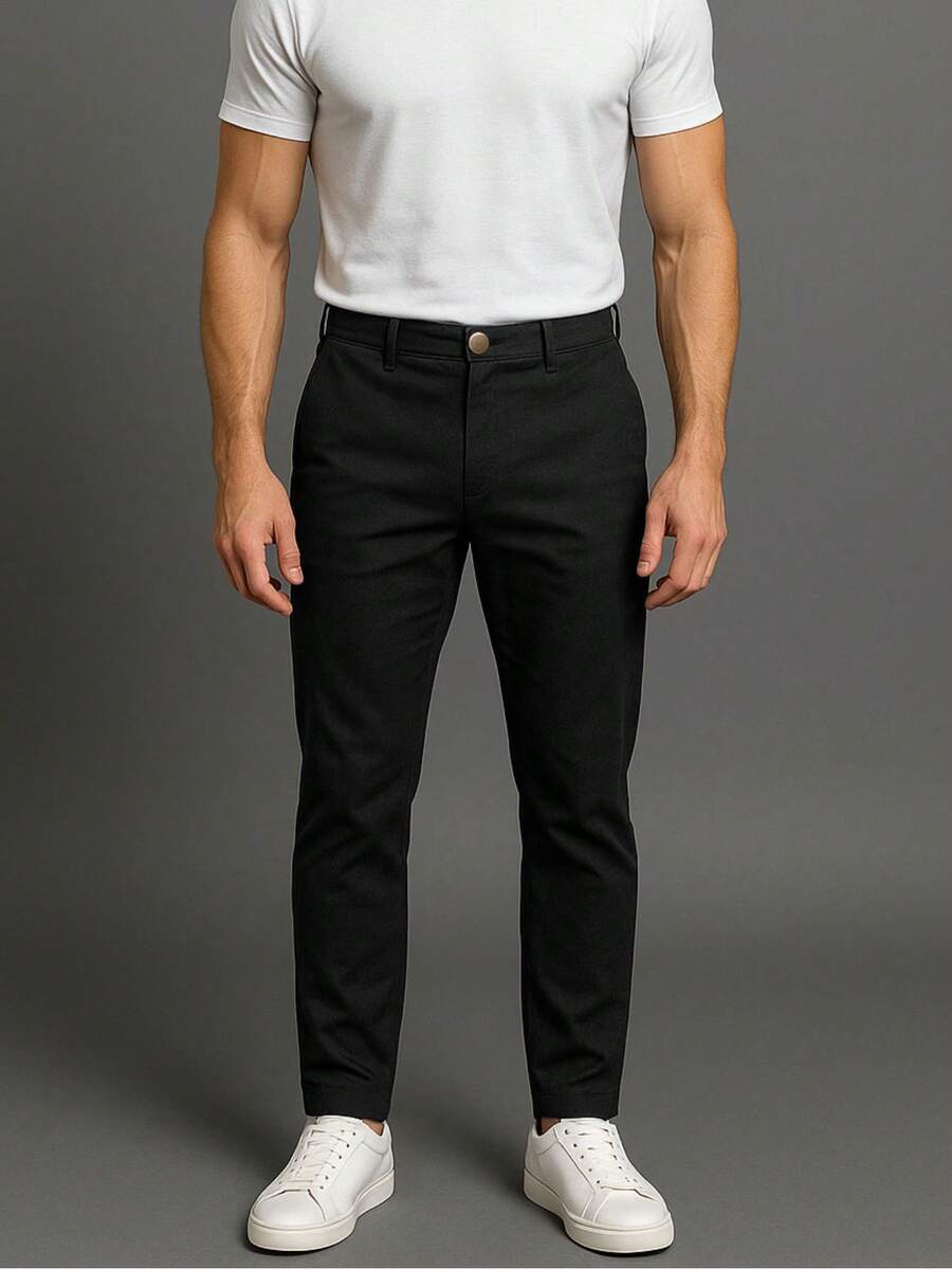Men's Premium Slim Sport Twill Pants - Black - View 1