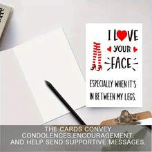 1 Stück süße Karte, geeignet für ihn/sie, Valentinstag Geschenkkarte, geeignet für Freund/Freundin, Ehemann/Ehefrau, Mann/Frau, Jahrestag, Geburtstagskarte