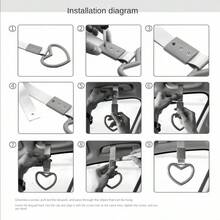 JDM Color Car Safety Warning Handle Ring, Train Bus Handband, Drift Belt, Charm Heart Shaped Front Tow Hook, Car Design Suitable For Racing, Train Bus Handband Design, Drift Charm Belt, Drift Car Warning Car Trailer Belt, Car Warning Trailer Belt, Pendant Decoration - one-size - View 11