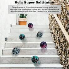 TendenciaSuper Bouncy Ball Moon Hole - Pelota Antiestres de Espuma de Alta Rebote para Descompresión, Entrenamiento Atlético y Juguete Deportivo PUCalidad premium - Camuflaje graffiti, amarillo y naranja. - Ver 3