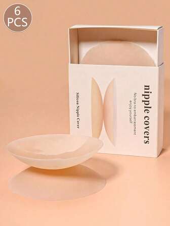 2/4/6pcs Silicone Invisible Nipple Cover Pasties, Thin & Breathable, Designed For Wedding Dresses, Strapless Gowns, Lingerie, Dresses, Vacation