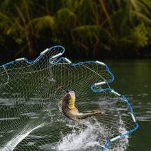 Fishing Net Diameter 5.4m 18ft Angeln Cast Net Angeln Cast Net Für Bait Trap - Blue and White - View 4