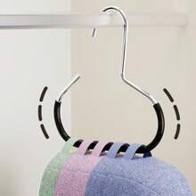 1个帽子收纳架、腰带收纳架、衣柜收纳架，适用于收纳腰带、领带、围巾、吊带背心、帽子、胸罩、鞋子、手提包、连衣裙、裤子、牛仔裤、靴子、裙子，卧室衣柜衣物收纳整理 - 彩色 - 查看 4