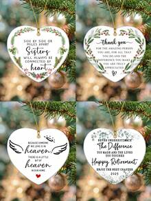 Thank You For The Amazing Person You Are For All That You Do And The Difference You Make, Heart Acrylic Sign, Christmas Tree Hanging Ornaments, Christmas Holiday Party Decor, Express Gratitude Christmas Gifts For Teacher/Family/Friends