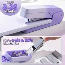 360 Degree Rotating Gradient Color Stapler, Easily Handles Multiple Pages, Can Staple Up To 25 Sheets, Multifunctional Manual Office Supplies