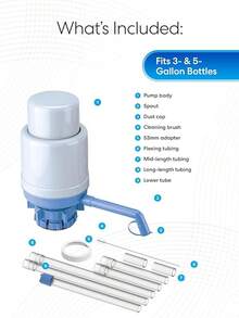 Brio - Bomba manual universal de agua potable - Plateado - Ver 12