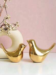1 件金鸟雕像家居装饰摆件，现代风格雕像装饰适合入口、书架展示客厅创意装饰办公室家居展示装饰适合卧室、办公桌面、橱柜家居装饰客厅茶几装饰春季装饰 - 彩色 - 查看 3