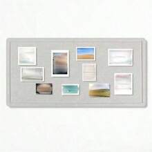 1片大尺寸自粘装饰公告板，北欧简约毛毡组合展示板，可重复使用，适用于家庭/办公室/教室照片墙留言板，无需钻孔 - 長方形圓角 - 查看 6