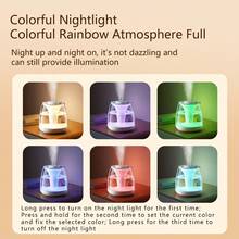 1 Peça + 3000ml Umidificador de Névoa Dupla, Umidificador Portátil Alimentado por USB com Visor Digital, Adequado para Salas Grandes, Sala de Estar, Escritório, Dormitório, Luz Noturna de 7 Cores, Enchimento Superior, Fácil de Limpar