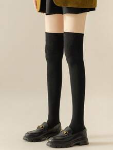 5 pares de calcetines hasta la rodilla para otoño e invierno. Estilo japonés, suaves y transpirables. Tejido de punto suave. Adecuado para Navidad, cumpleaños, Acción de Gracias, reuniones familiares y fiestas. Un regalo de Navidad para amigos.