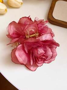 1个玫瑰花发夹，波西米亚风慵懒发夹，波西米亚风格发髻配饰，优雅气质，适合户外及日常佩戴，冬季发饰，优雅发夹，女士发饰，夏季海滩度假发夹 - 彩色 - 查看 5