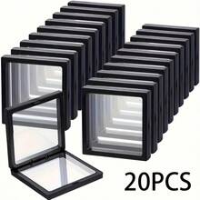 20 piezas Estuche de exhibición de joyas de plástico - Ideal para monedas, relojes, pequeñas colecciones - No requiere energía - Caja de almacenamiento y exhibición clara para el hogar y minoristas - Organizador de exhibición duradero