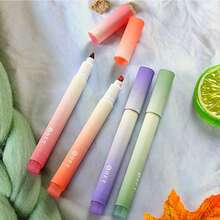 4pcs Soft Tip Fluorescent Highlighter Pens, Large Capacity Marker Pens, Highlighting, DIY Drawing, Marker Pens