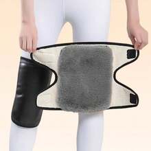 1pc Thermal Lined Windproof Warm Knee Pads, Autumn/Winter Cold-Proof Knee Joint Protection Thickened Cashmere Leg Warmers, Cycling Motorcycle Warm Protective Gear - Multicolor - View 8
