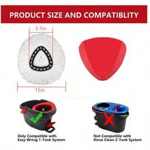 [3 Pack]Spin Mop Replace Head, EasyWrin Spin Mop Head Refill, Universal Microfiber Replacement Mop Heads, Machine Washable, Deep Cleaning And Easy-To-Replace(White)