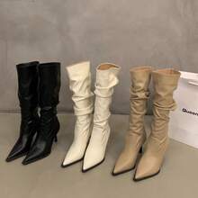 Women Western Boots - Khaki - View 6
