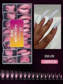 150 de bucăți, forme lungi de balet/pătrate/sicriu/migdală/stiletto/ovale roz, reutilizabile, pentru extensii de unghii, transparente, lucioase, acoperire completă, gel de formare rapidă, instrumente pentru extensii de unghii artificiale pentru gel UV, mucegai pentru construcție rapidă, forme pentru vârfuri de unghii false, accesorii pentru unghii, instrumente pentru unghii, instrumente pentru arta unghiilor, înapoi la școală, unghii, instrumente pentru unghii prin presare - Roz - Vizualizare 17
