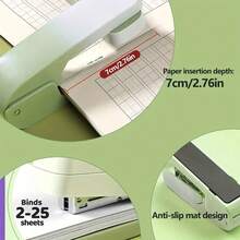 360 Degree Rotating Gradient Color Stapler, Easily Handles Multiple Pages, Can Staple Up To 25 Sheets, Multifunctional Manual Office Supplies