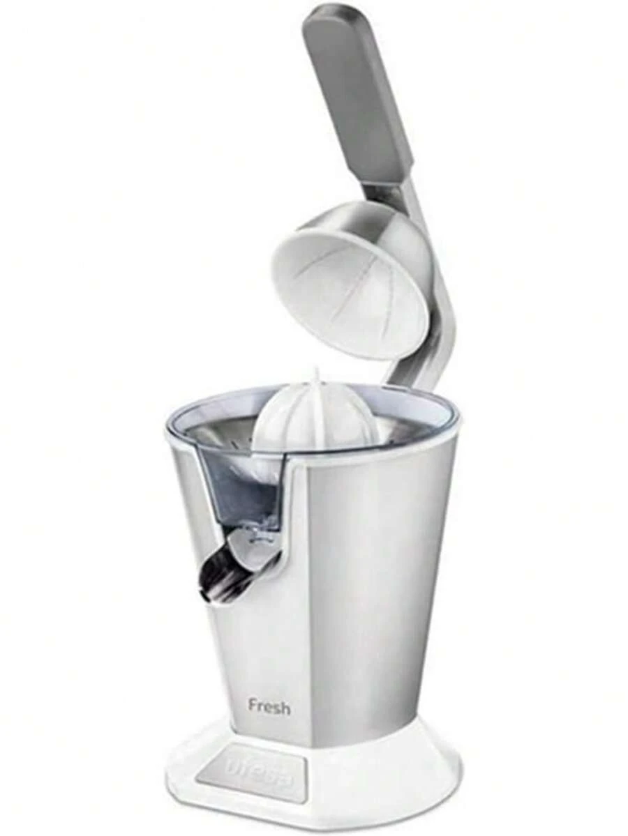 Exprimidor Eléctrico acero inoxidable ufesa , de Brazo, 200 W, Vertido Continuo, Sistema Anti goteo, Doble Cono, Filtro de Acero Inox, Brazo para la Extracción del Zumo, Desmontable - Tipo de Enchufe A USA (110-127V) - Ver 1