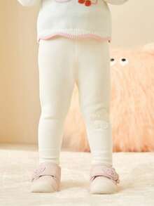 Balabala Young Girls Thermal Lined Leggings 2025, Warm Winter Pants - Milky White - View 1