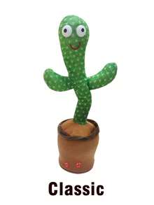 1个会跳舞的仙人掌，神奇的花朵，可重复录音，发光娃娃，创意毛绒扭动身体娃娃，会唱歌，青少年减压恶作剧玩具 - 彩色 - 查看 14