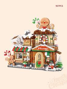 LOZ Christmas Building Block House, Coffee Shop Building Block Model, Panda Grocery Store Assembly Building Block Toy, Collectible Souvenir, Best Holiday Gift For Boys And Girls, Christmas Gift, Halloween Gift, Birthday Gift - Multicolor - View 14