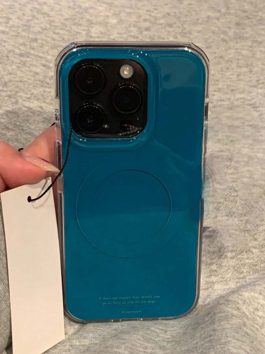 Vintage Purple Magnetic Wireless Charging Transparent Frame Phone Case, Compatible With Iphone 16/15/14/13/12/11/17 Pro Max Plus, Fashionable Shock-Proof Protective Case