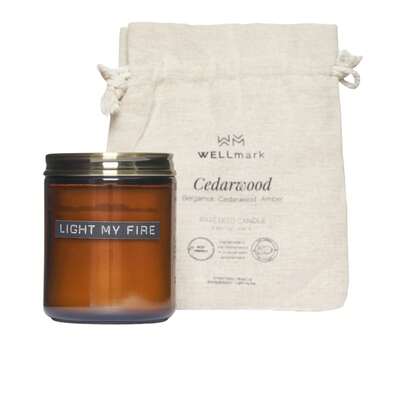 Wellmark Cedarwood Scented Candle (Amber Heather)