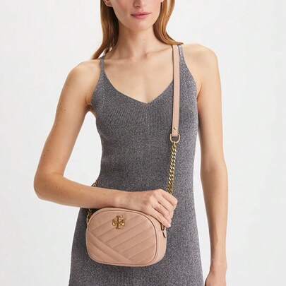  Bolso bandolera ajustable Tory Burch Kira Angled Double T Hardware 90450