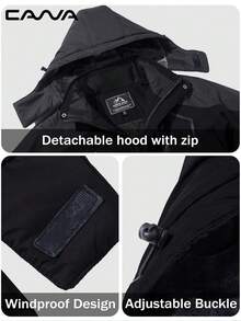 Cavva 男士冬季保暖防水防风多口袋滑雪外套，适合徒步、露营、登山、滑雪等户外活动。 - 彩色 - 查看 3