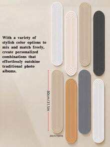 1 件自粘聚酯毡装饰公告板，适用于家庭/办公室墙壁的多用途备忘板，可重复使用的照片展示板，适用于房间装饰、办公室备忘录、海报装饰、照片张贴、日历规划 - 彩色 - 查看 5