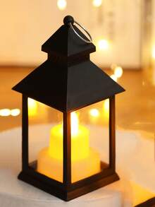 1 szt. Lampa wisząca LED w stylu vintage, w tym bateria, przenośna lampa wiatrowa do dekoracji stołu w pokoju festiwalowym, lampka świąteczna na wesele, lampka ozdobna do sypialni, lampka wisząca, czarna lampka, lampka nocna na Boże Narodzenie