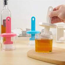 Conjunto de 4 pincéis para garrafas de óleo, escova para garrafas de óleo de cozinha, escova para garrafas de molho, escova para regar churrasco