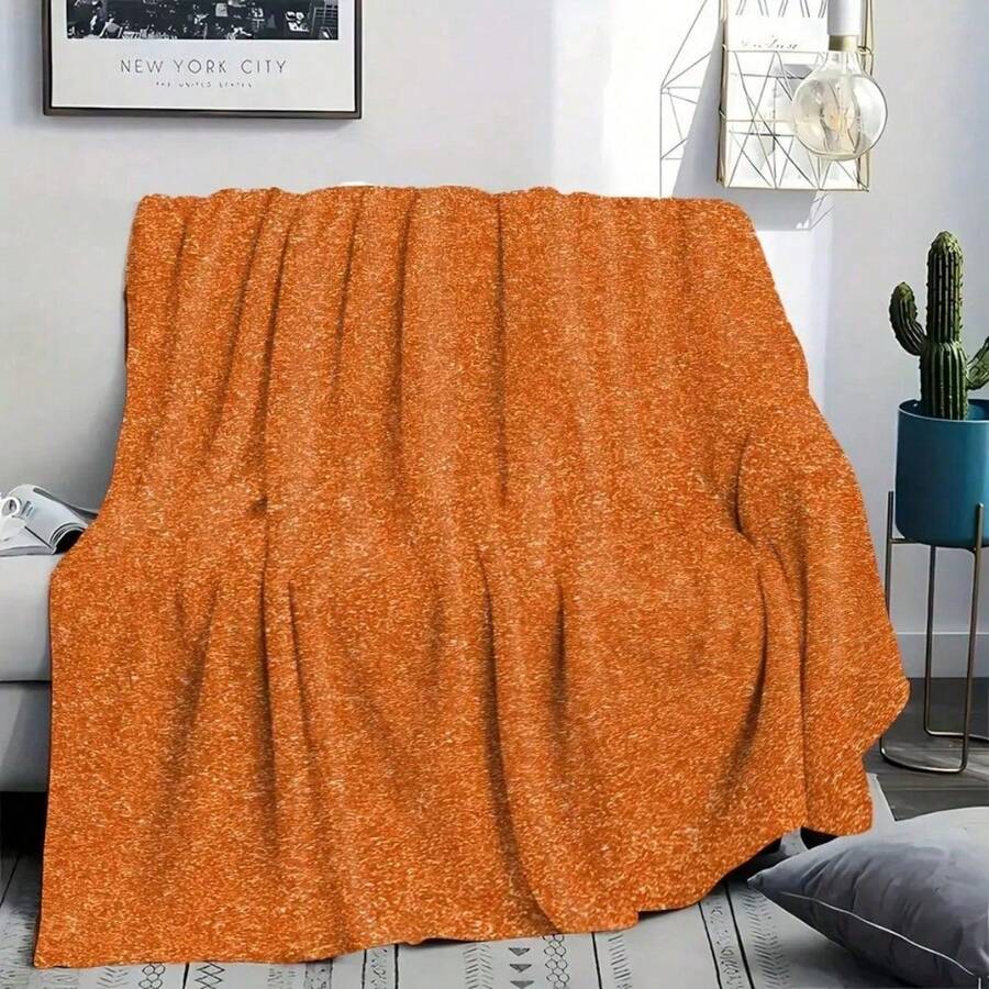Piece Bright Orange Pumpkin Flannel Blanket - Super Soft All-Season Multi-Purpose Sofa, Camping Travel And Gift - Machine Washable Cozy Home Decor, Simple Elegant Design, Thick Plush Texture, Versatile Shawl/Blanket: Durable, Comfy, Breathable, Easy-Care. Multi-Use: Bed/Sofa/Camp/Travel/Office/Car/Desk. Events: NY/V-Day/Fall/StPats/Halloween/Tgiving/Xmas/Solstice/Easter/Mom&Dad/July4/LaborDay. Patterns: Cheetah/Stripe/Plaid/Houndstooth/Geo/Animal/Botanical/Abstract/US Flag/Holiday Plaid. Types: Throw/Stitch/Hand-Stitched/Thermal/Flannel/Microfiber/Bamboo. Fringe/Tassels/Poms. Fabrics: Sherpa/Chunky/Cable Knit. Features: All-Season, Light Warmth, Anti-Pilling, Gift-Wrap. - Nhiều màu - Xem 1