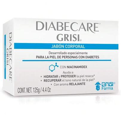 EstiloDiabecare GRISI Farma – JabóN Corporal Hidratante Para PIELES SECAS – JabóN Corporal Formulado Con Ingredientes Seleccionados Para El Cuidado Suave De La Piel Seca Y Sensible, Con Aroma Relajante – 125 GVersióN Mejorada