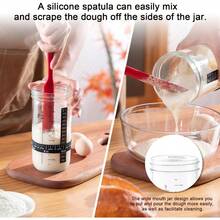 [Christmas Kitchen Recommendation] 24-Ounce Sourdough Starter, Glass Starter Set, Sourdough Starter Kit (Includes Feeding Tape With Date Marking), Thermometer, Cloth And Metal Lids, Silicone Spatula. - màu nâu - Xem 3