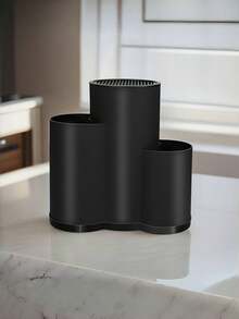 1 Stück Küchenhelfer Organizer Regal, 3-in-1 universeller Küchenhelter Halter zum Aufbewahren von Messerblock, leeren Messerblock, großen Kochutensilien, Essstäbchen, Messern und mehr platzsparenden Küchenzubehör, geeignet als Halloween Geschenk, Weihnachtsgeschenk, Jahresendkauflistenvorschlag